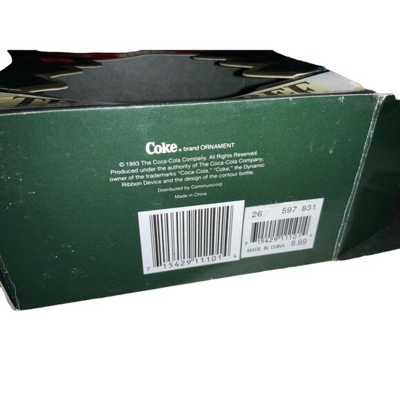 Santa Coca-Cola Ornament Christmas Collectible Vintage 1990 - Picture 13 of 15
